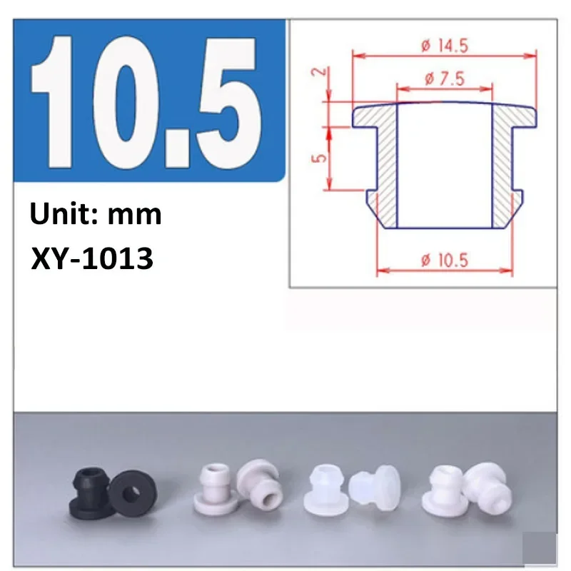 

1-20 шт., заглушки из силиконовой резины с защелкой, круглый полый кабель, защитная втулка, черная, 4,5–50,6 мм
