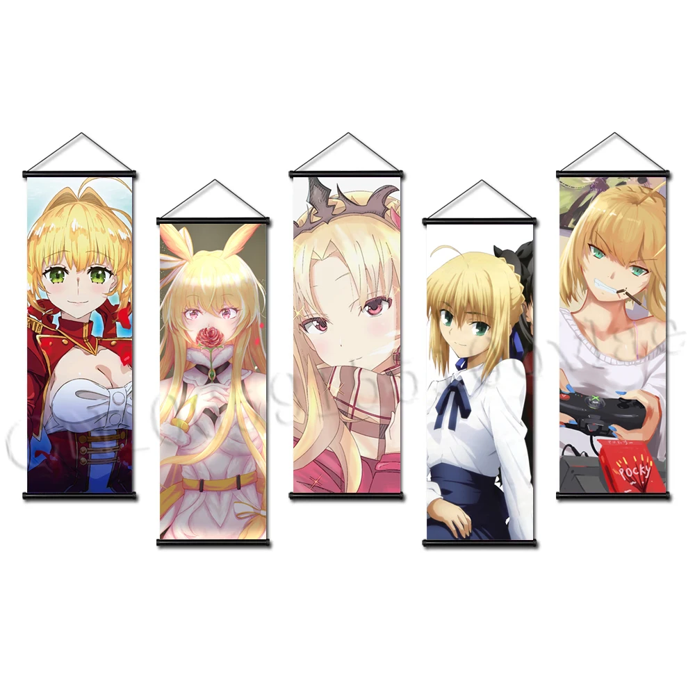 

HD Pint Fate Stay Night плакаты, холст, Классический настенный художественный стиль, подвесные свитки, Модульная картина, украшение для дома и комнаты