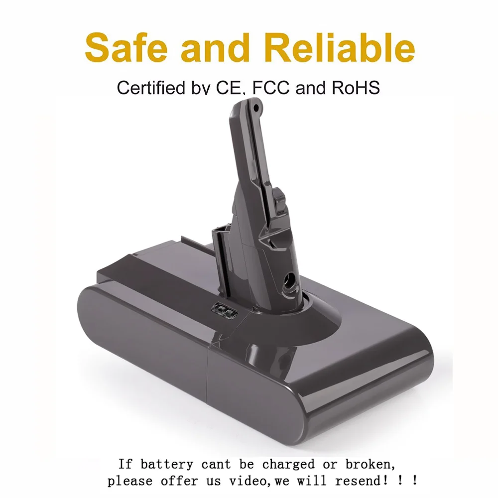 

100% Original DysonV8 12800mAh 21.6V Battery for Dyson V8 Absolute /Fluffy/Animal Li-ion Vacuum Cleaner Rechargeable Battery