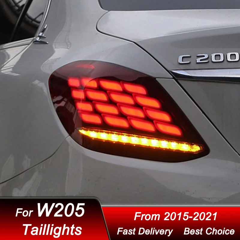 Автомобильные задние фонари для Mercedes-Benz W205 C180 C200 2015-2021 в масштабе дракона
