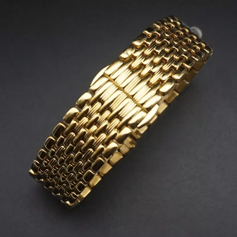 

Stainless Steel Watch Band Strap 12mm 14mm 16mm 18mm 20mm 22mm gold Polished Mens Luxury Replacement Metal Watchband Bracelet