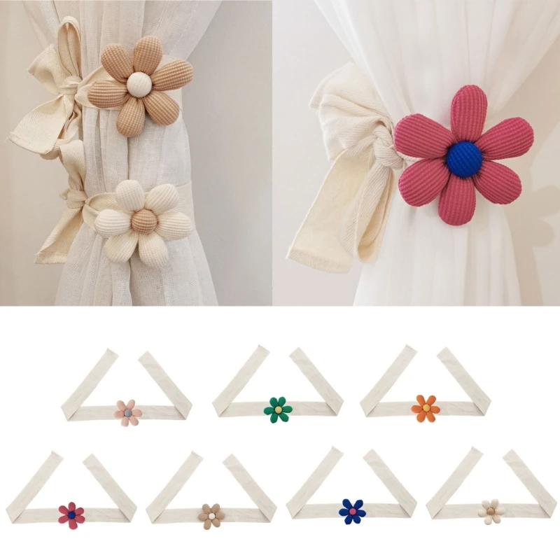 

Decorative Curtain Holdbacks with Elastic Band Keep Your Curtains Neatly Tied