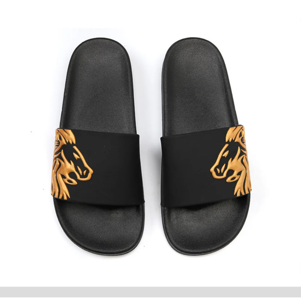 

Мужские повседневные Тапочки с принтом, Нескользящие, прочные, мягкие и удобные, на резиновой подошве, Новинка лета 2024