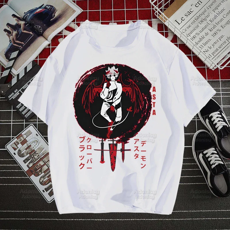 

Asta Yuno Yami Sukehiro T-shirts Summer Hip Hop Funny Japanese Anime Black Clover Tshirt Streetwear t shirts Short Sleeve Tops