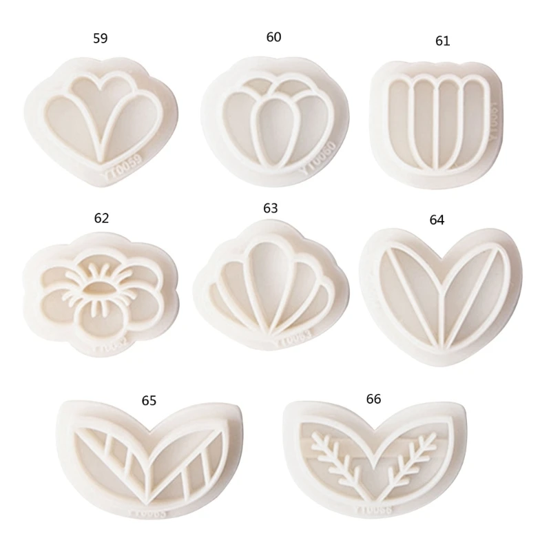 

R3MC Flower Clay Cutters Daisy Flower Clay Cutters Set for Earrings Making Embossed Floral Earring Stud Clay Shape Cutters