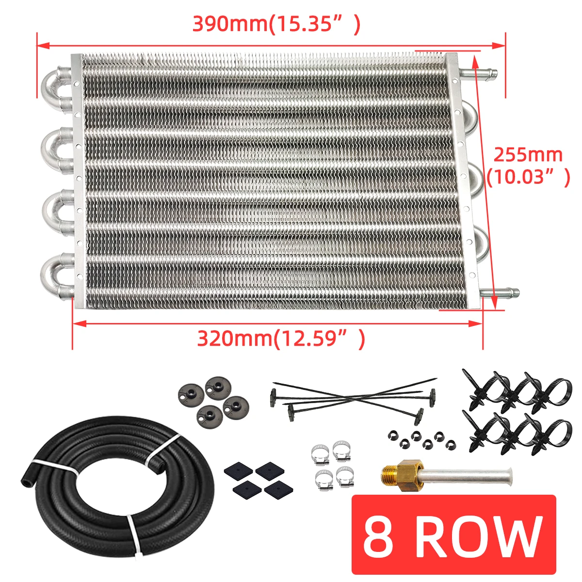 

Универсальный алюминиевый масляный радиатор, 4 ряда, 6 рядов, 8 рядов