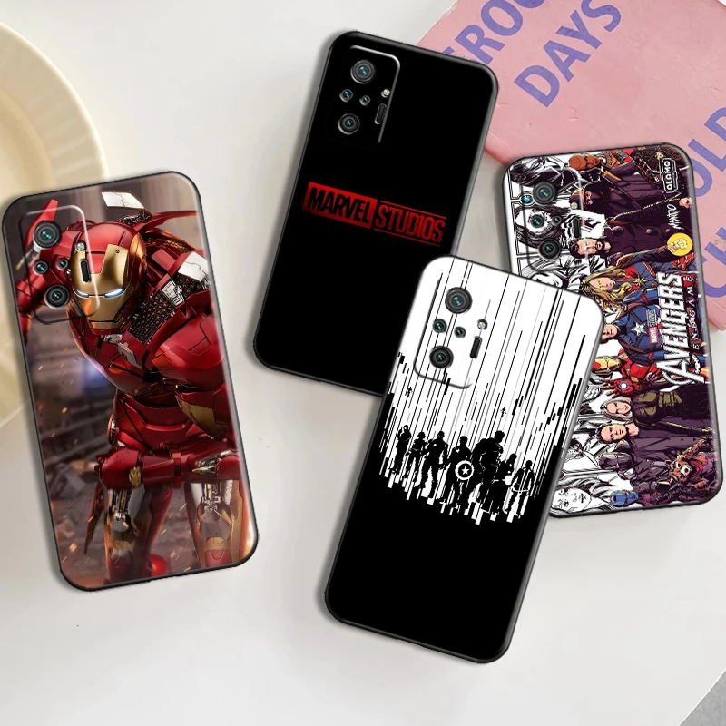 

MARVEL The Avengers Phone Case For Xiaomi Redmi Note 9 7 7A 9T 9A 9C 9S 9 8 Pro 8T 8 2021 5G Soft Carcasa Funda Liquid Silicon