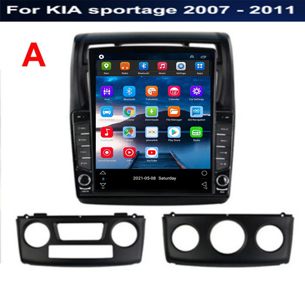 Автомагнитола 4G Carplay Android для KIA Sportage 2007-2011 2 Din экран 9 7 дюйма Tesla автомобильный