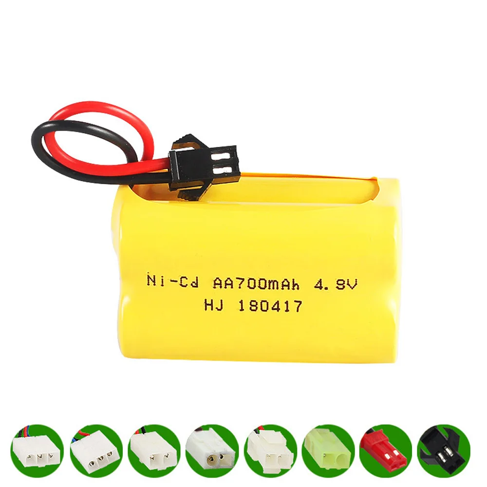 4.8V 700mah T model Rechargeable Battery 4* AA Battery Pack For Rc toys Cars Boats Guns Tanks Robots Model 4.8 V Ni-cd Battery