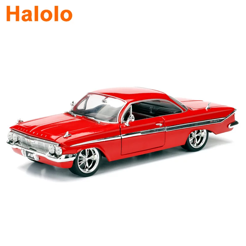 

Jada 1:24 Fast & Furious Dom’s 1961 Chevy Impala Diecast Metal Alloy Model Car Chevrolet Toys For Children Gift Collection J6