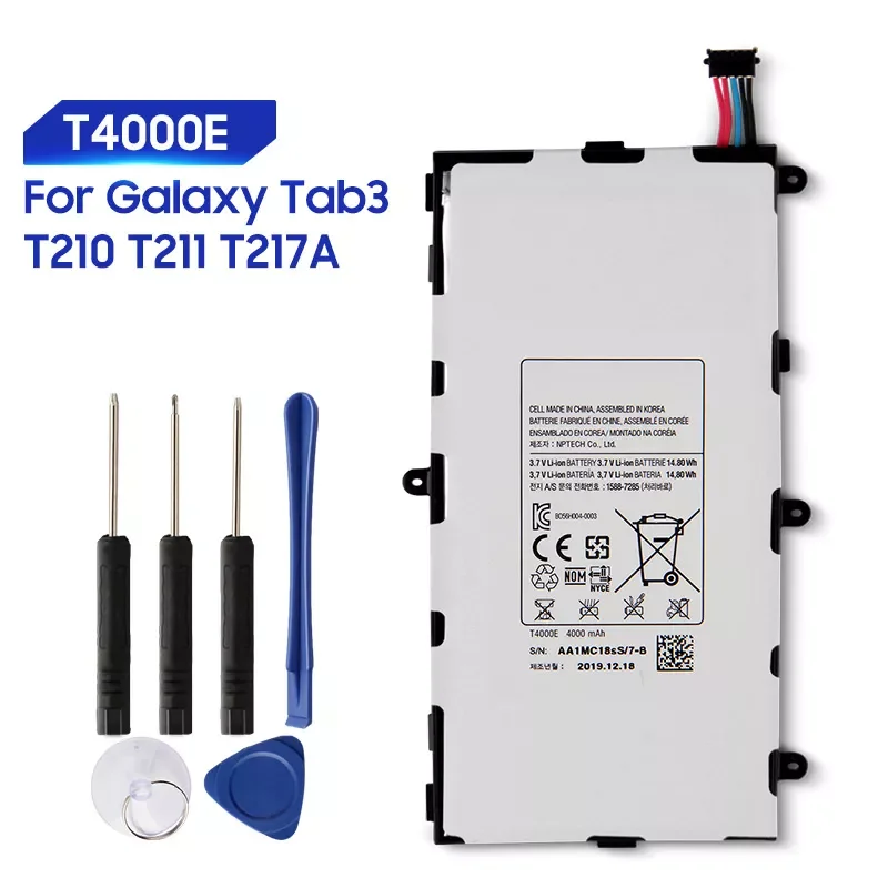 

NEW2022 Replacement Battery For Samsung Galaxy Tab3 7.0 T217a T210 T211 T2105 Rechargeable Tablet Battery T4000E T4000U/C 4000mA
