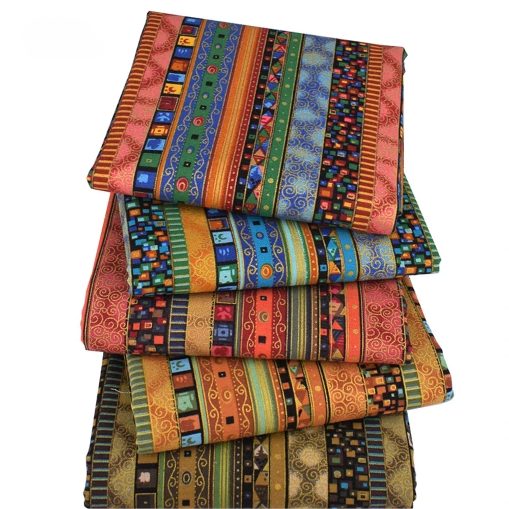 

Printed Cotton Linen Fabric Zakka Ethnic Series DIY Handing Quilting &Sewing Sofa Table Clothes Curtain Bag Cushion Material
