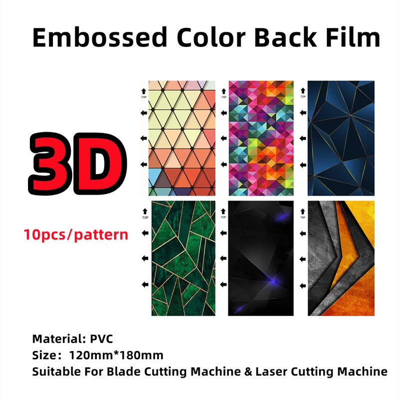 

10 шт., рельефная 3d-пленка для задней крышки телефона