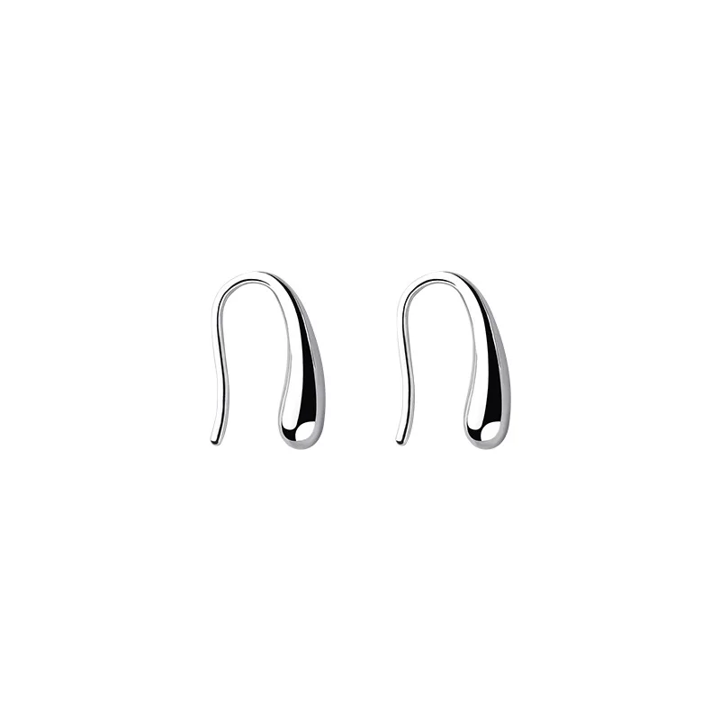 

PTQASP Korean Sliver Color Water Drop Shape Earrings for Women Elegant Simple Temperament Small Ear Hook Earrings Jewelry Gifts