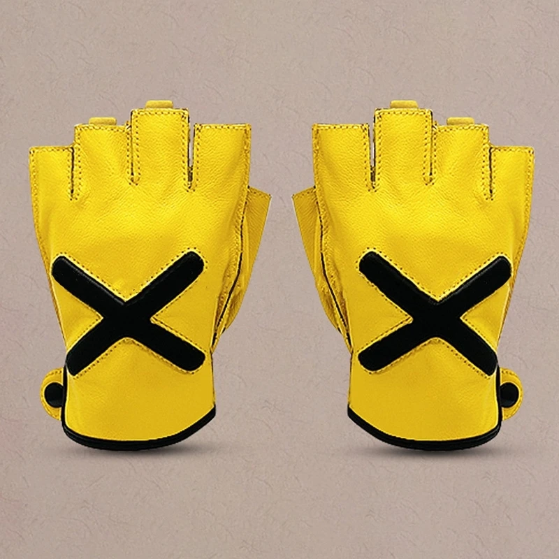 

Мотоциклетные полупальцевые перчатки из овчины перчатки для вождения Велоспорт ретро перчатки без пальцев водительские перчатки