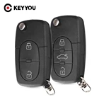 Сменный Чехол для автомобильного ключа-брелка с 3 кнопками для Audi A3 A4 A6 A8 TT Quattro CR2032