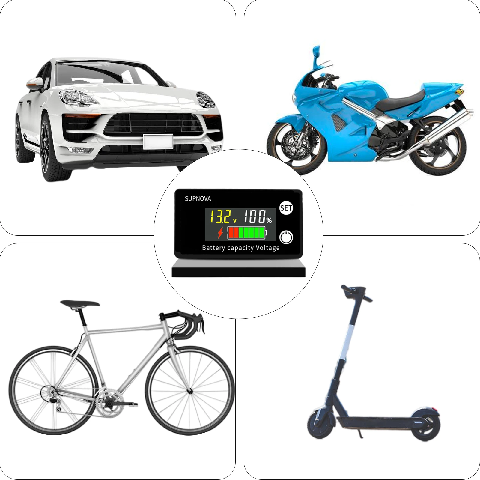 

Вольтметр постоянного тока для мотоцикла, 8-100 в, измеритель напряжения электромобиля, головка 8-100 в, Вольтметр для прицепа, кемпера, лодки, мо...