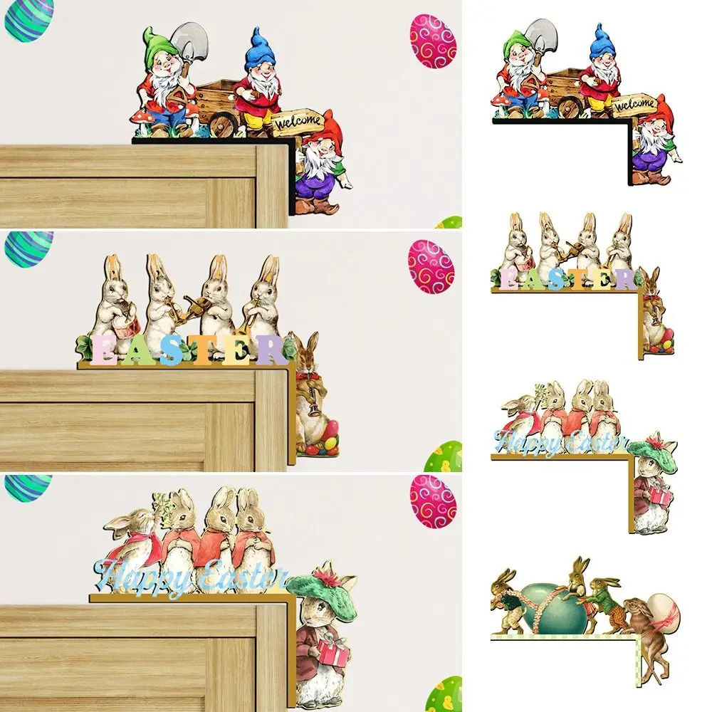 Пасхальные наклейки на дверь деревянные