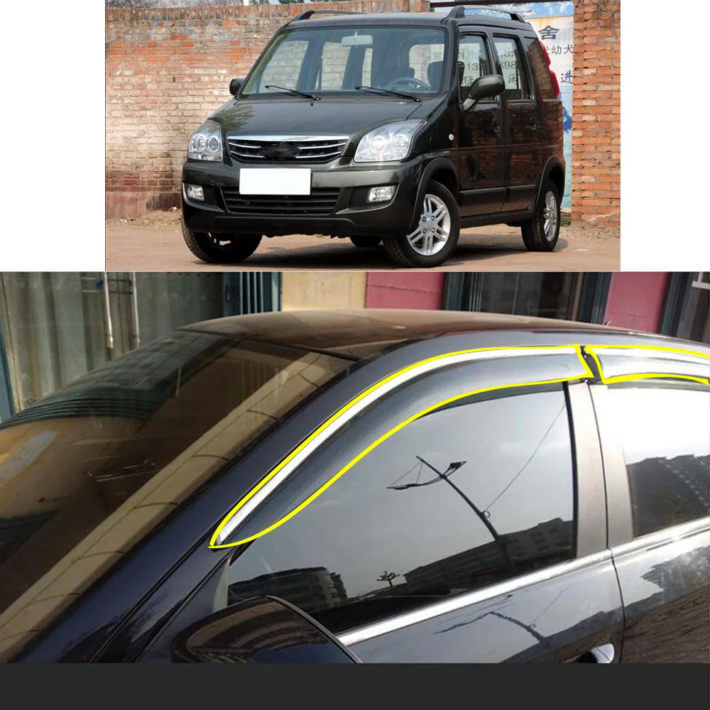Car Body Styling Sticker Plastic Window Glass Wind Visor Rain/Sun Guard Vent For SUZUKI Wagon R X5 2012 2013 2014 2015 2016