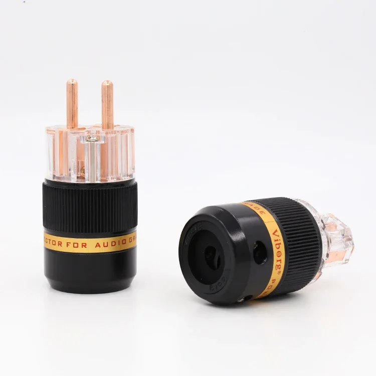 Viborg VE511+VF511 Прозрачный 99 99% чистая медь EUR Schuko Hi-Fi аудио Шнур питания Кабель Разъем