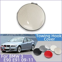 car front bumper towing hook eye cover lid for bmw 3 e90 e91 lci 320 323 325 328 2009 2010 2011 2012 hauling trailer cap painted