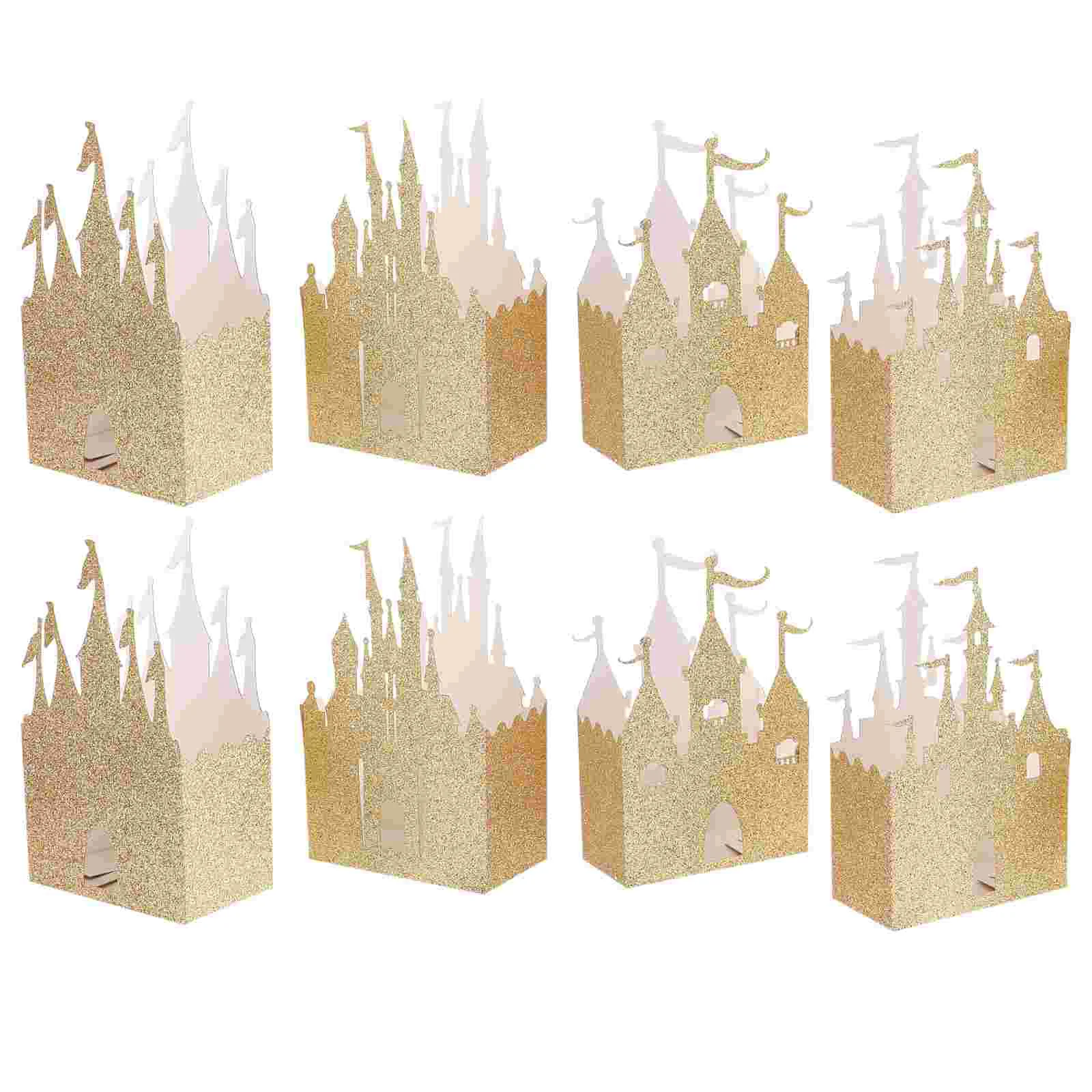 

20 Pcs Treat Box Candy Containers Gifts Wedding Favor Chocolate Candy Gift Box Glitter Castle Sugar Box Candy Box Party Supplies