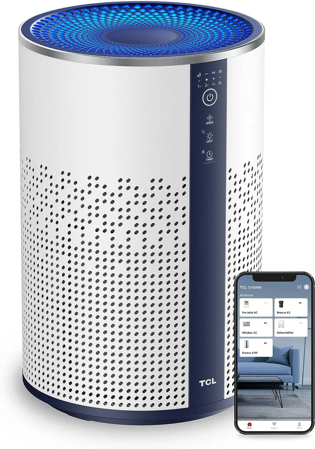 

Воздухоочиститель для домашней комнаты, спальни, умный Wi-Fi, управление Alexa, HEPA-фильтр True H13, удаляет 99.97% дыма, запахи, Пыль для домашних животных