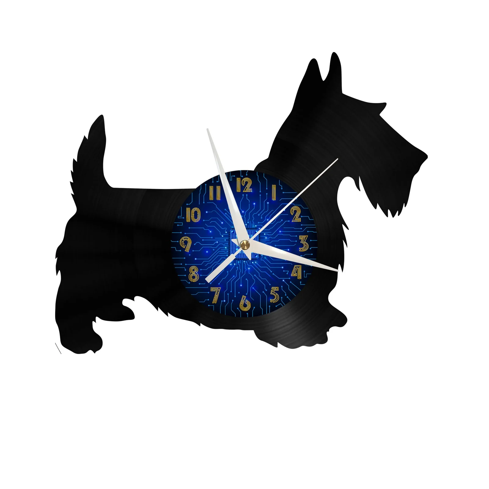 

Scottish Terrier dog Vinyl Record Wall Clock for Kitchen Wall Decor Wall Art
