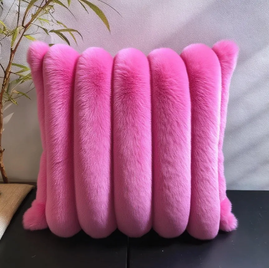 

Наволочки efundeal из искусственного меха однотонные 45x45/50x50/61x61 см