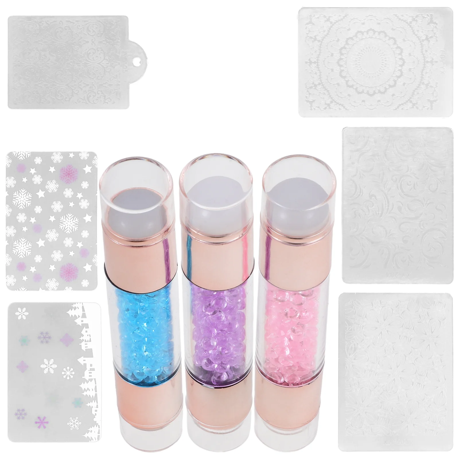 

3pcs Nail Stamping DIY Stamper Scraper Plate Stamper Manicure Supplies