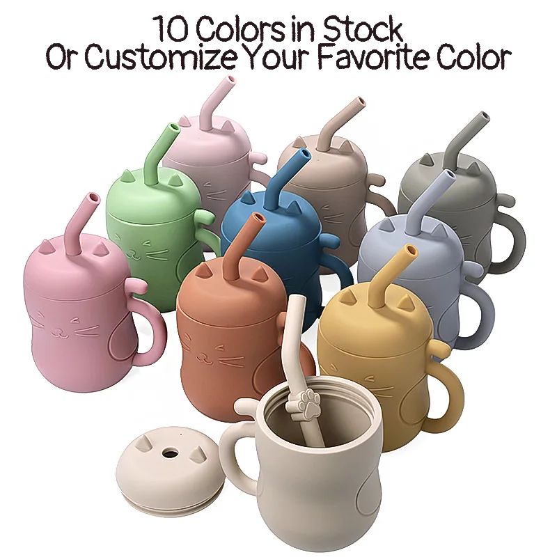 Детская силиконовая чашка TYRY.HU из соломы не содержит Бисфенол А портативный