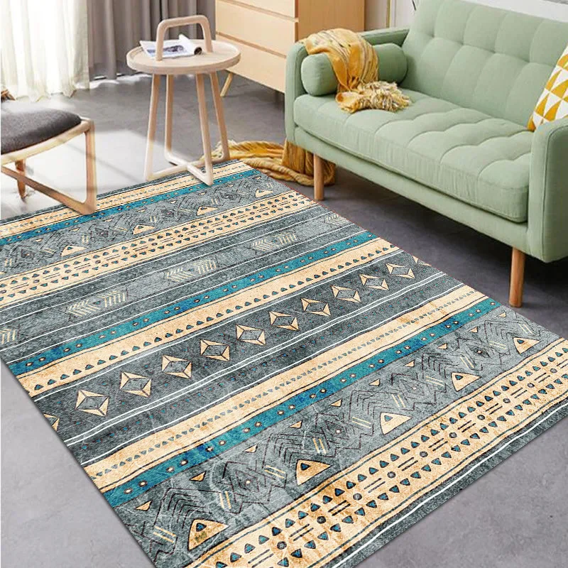 Марокканский большой ковер в богемном стиле для журнального столика домашнее