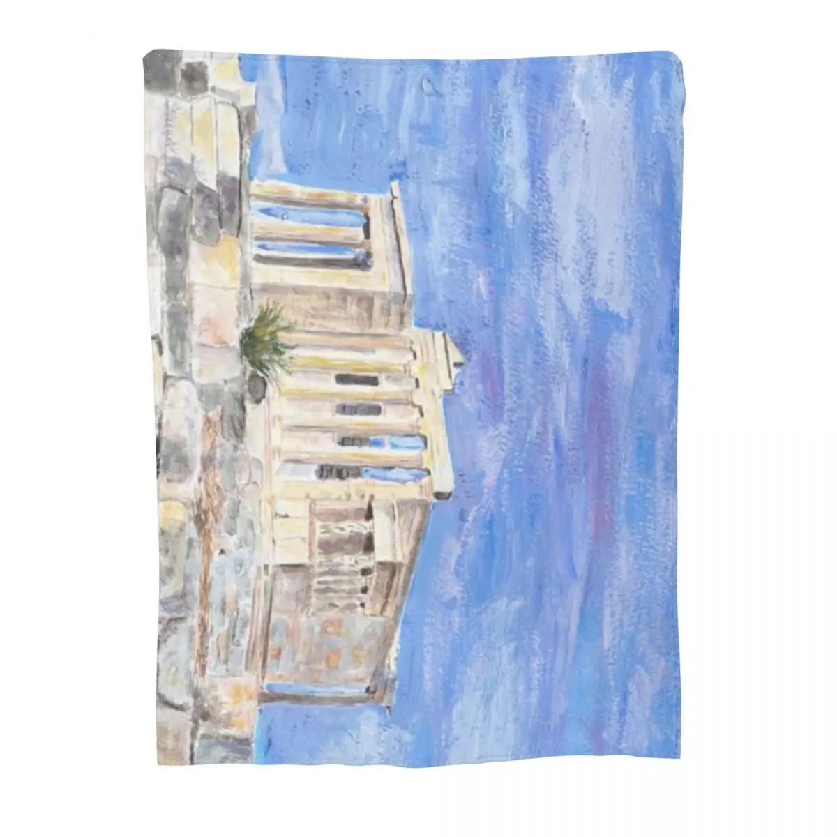 Ультрамягкое Флисовое одеяло с изображением акрополиса Греции Афин