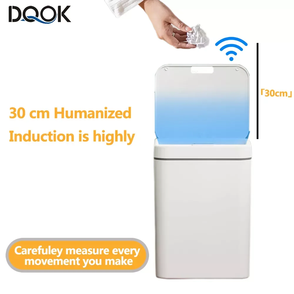 

Smart Induction Trash Can Automatic Dustbin Bucket Garbage Bathroom for Kitchen Type Touch Trash Bin Paper Basket