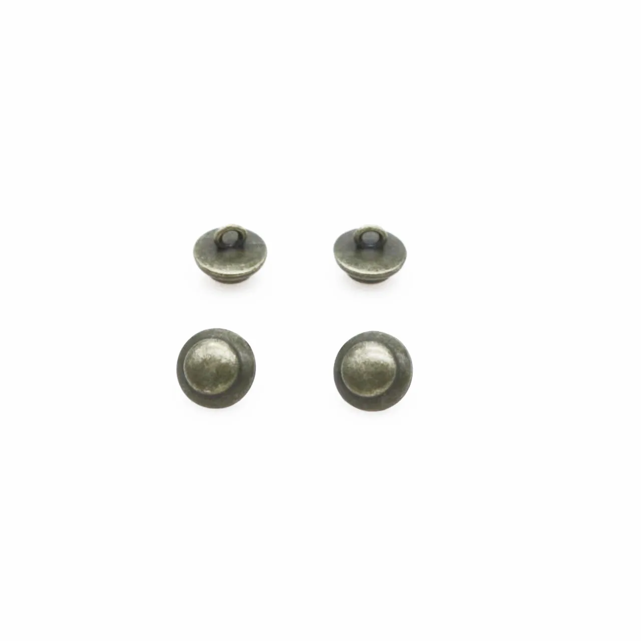 

9mm bronze/light gold mushroom Round Shank Button metal Button 50pcs