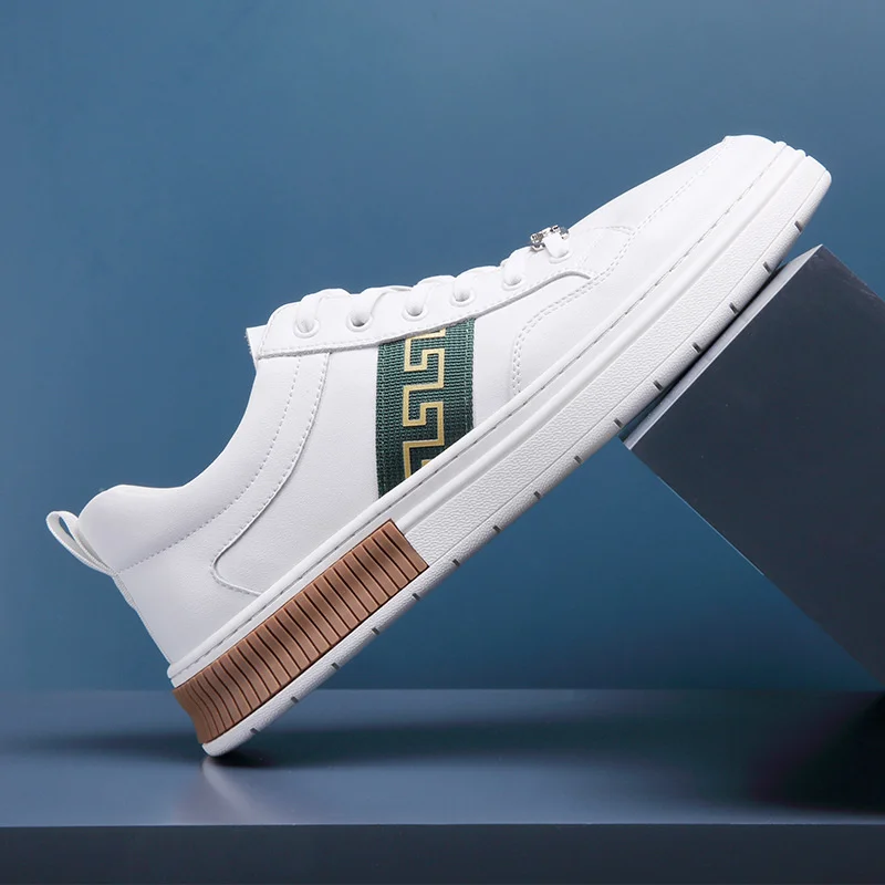 

Luxury brand genuine New spring 2023 small white Men's leather versatile men's casual Flat bottomed ins fashionable shoes