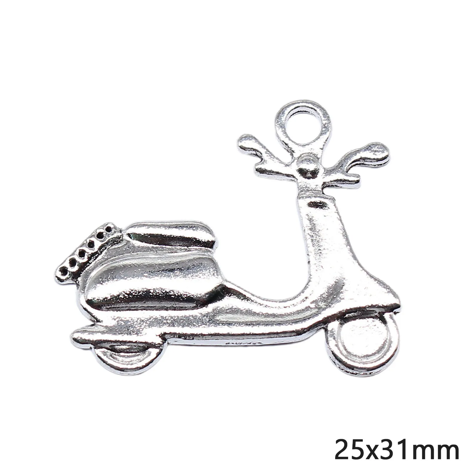 10Pcs 25x31mm Antique Silver Color Electric Vehicle Charms Designer Charms for Jewelry Making DIY Jewelry Findings Accessories