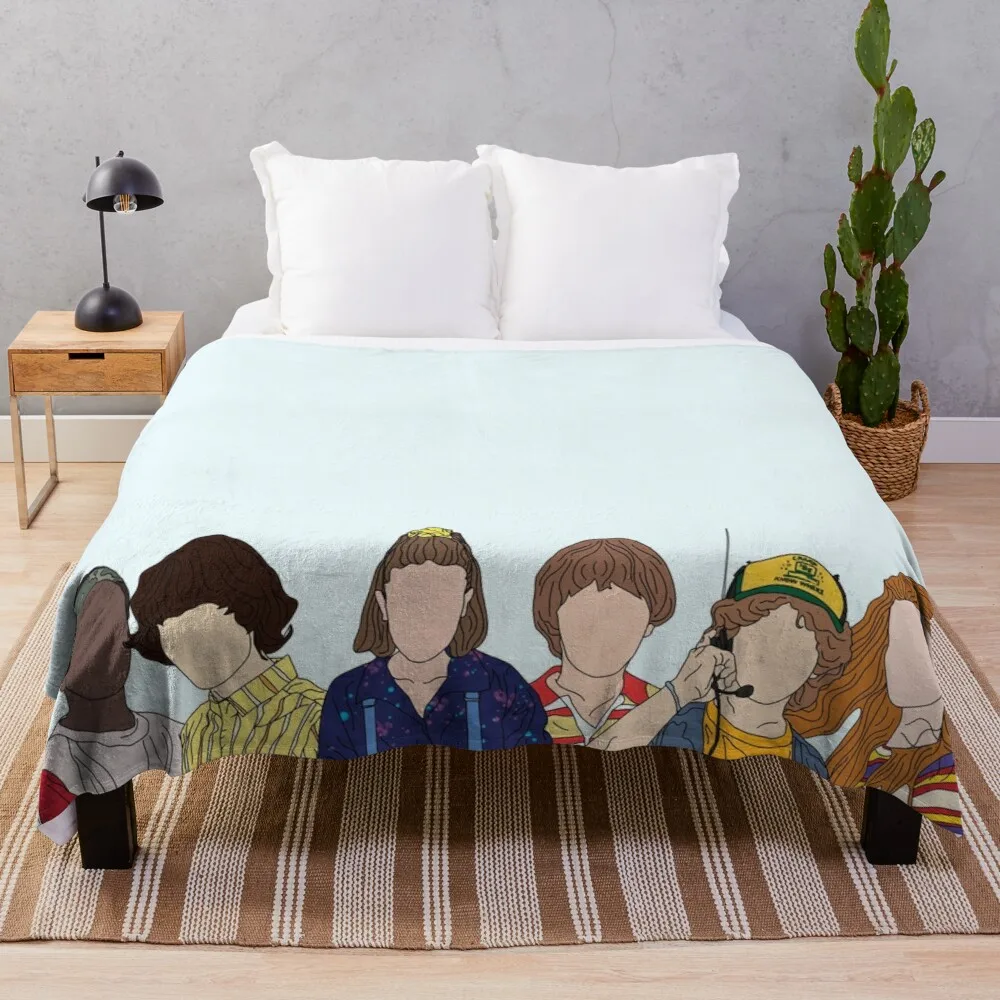 

3-х слойное одеяло «очень странные дела», декоративное покрывало для кровати, мягкое цветочное покрывало