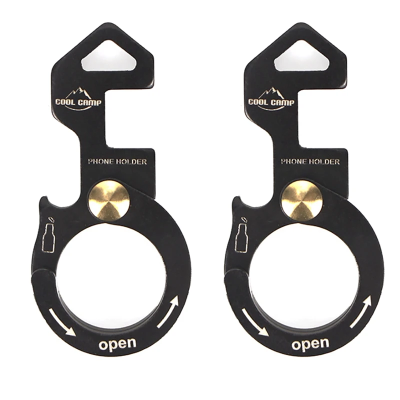 

COOLCAMP Гибридный зажим для шестерни, карабин, вращающийся зажим с крючком, крепкие зажимы без блокировки для кемпинга, рыбалки, пешего туризма...