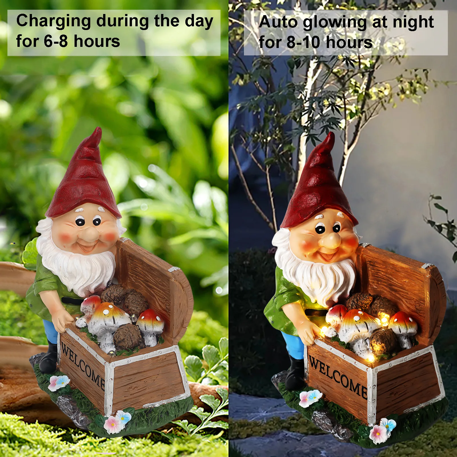 Новый креативный карлик деревянная коробка эльф солнечный садовый орнамент