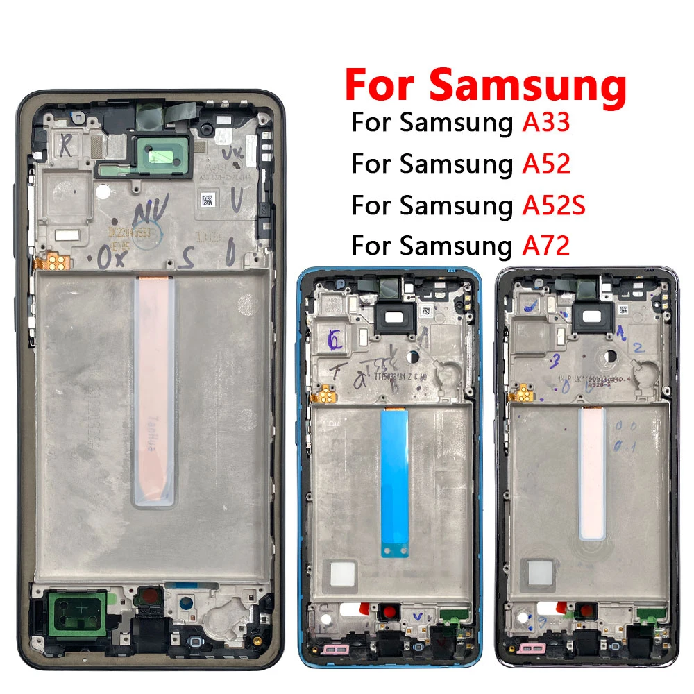 

Phone Housing Frame Panel Middle Frame LCD Bezel For Samsung A33 A52 A52S A72 Middle Frame Holder Housing Panel Frame Cover