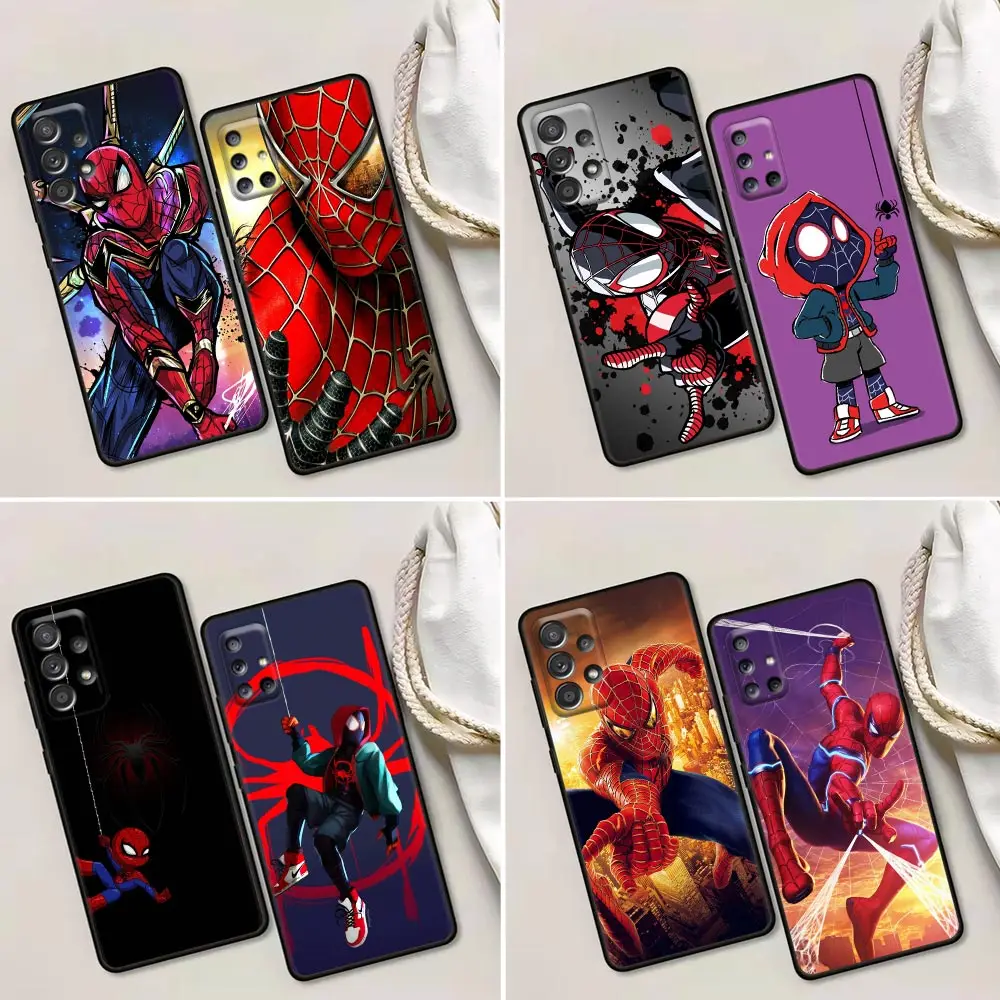 

Phone Case for Samsung Galaxy A52 A53 A73 A72 A71 A32 A33 A51 A42 A13 A01 A91 Cases Fundas Cover Marvel Spider-Man Miles Morales