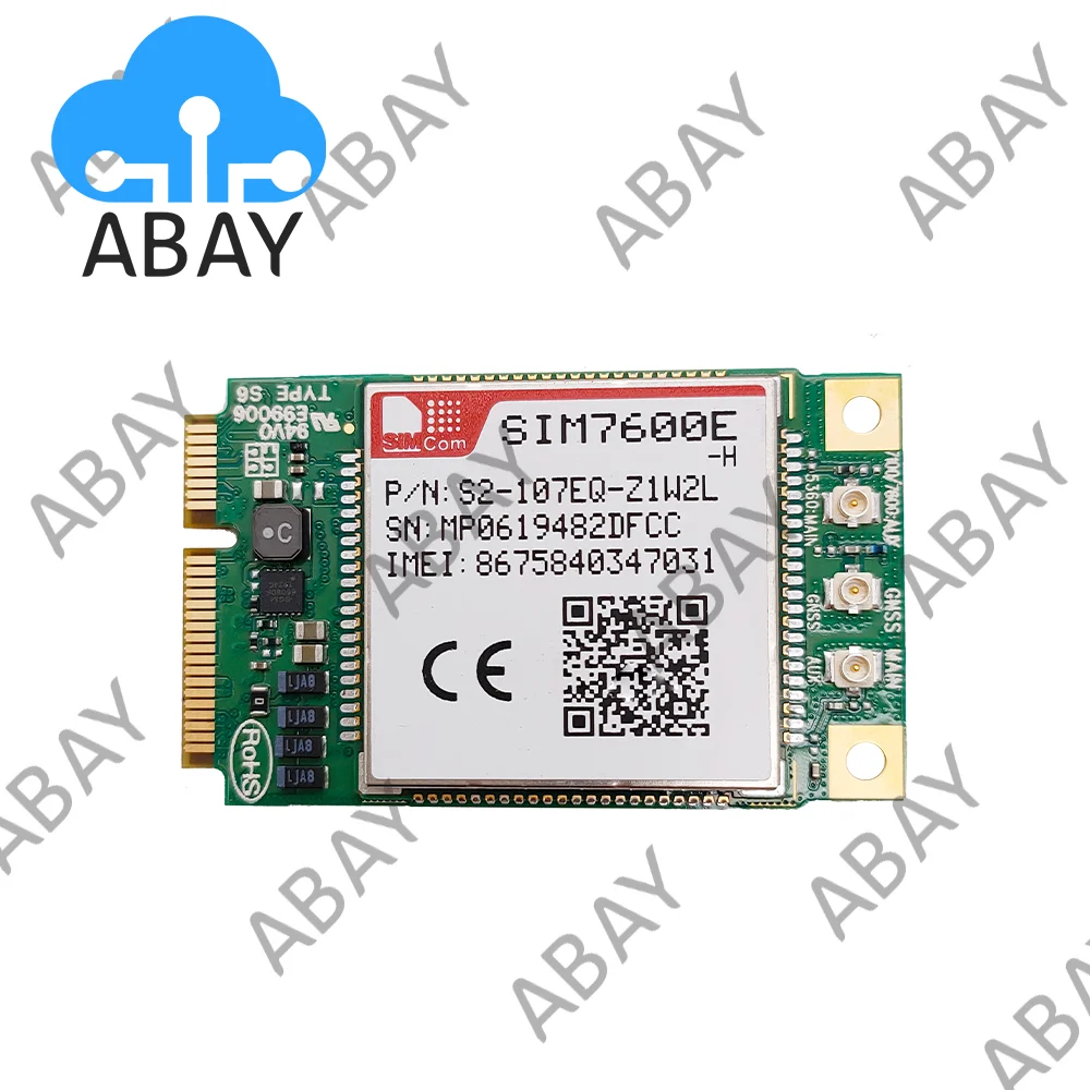 SIMCOM SIM7600E-H Mini Pcie 4G, модуль LTE Cat-4, Wi-Fi-модем, многополосный, LTE-FDD/LTE-TDD GSM, GPS, GPRS, беспроводной модуль IoT SIMCOM SIM7600E-H Mini Pcie 4G, модуль LTE Cat-4, Wi-Fi-модем, многополосный, LTE-FDD/LTE-TDD GSM, GPS, GPRS, беспроводной модуль IoT