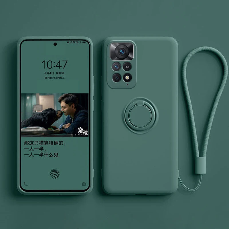 

Силиконовый Магнитный чехол с кольцом-держателем для Xiaomi Mi 11T 10T 12 12X Pro Redmi Note 11 11E 10 9 Pro 10S 11S 9S POCO X3 NFC