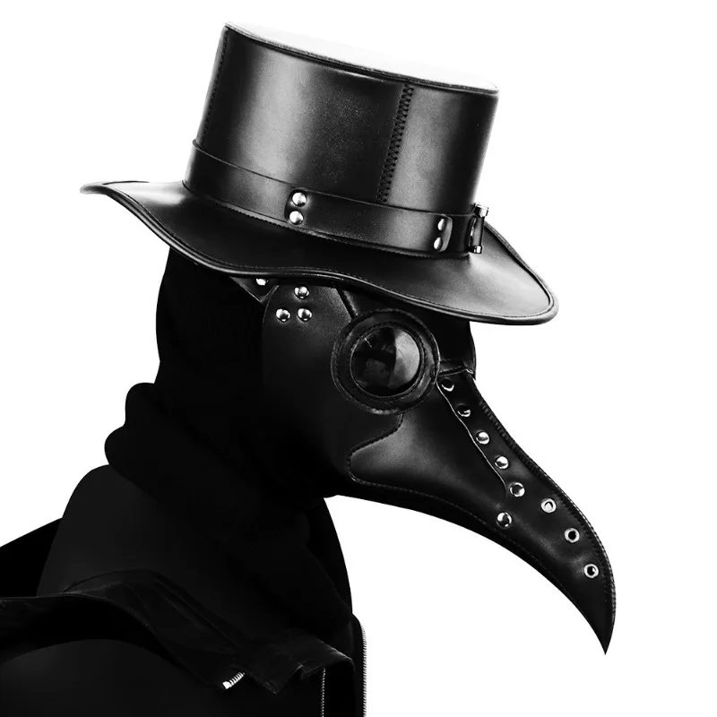 

Steampunk Plague Doctor Mask Cosplay Long Nose Bird Beak Latex Helmet Carnival Rivet Masquerade Halloween Party Costume Props