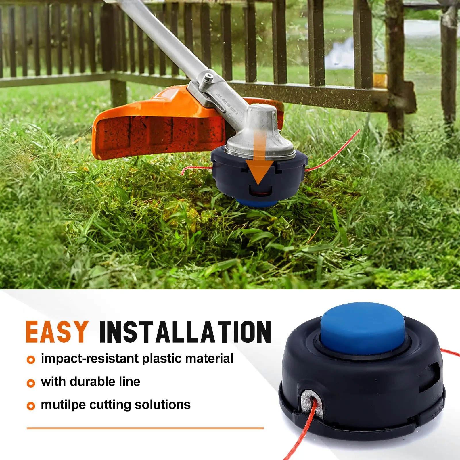 Фото Триммерная головка T35 с леской 20 м, подходит для Husq Weed Eater 123L 128LD 223L 225L 224L 232L 322L 323L 326L 525L Заменяет 578446301   Струна №5