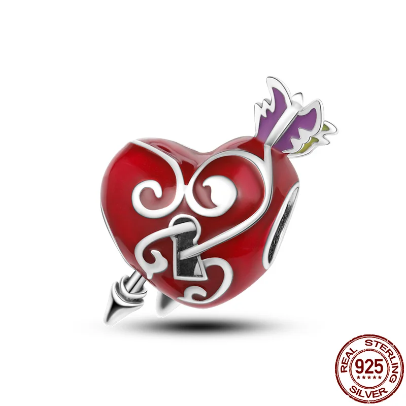 

Серебряные шармы plata ley 925 оригинальные браслеты pandora 925 Оригинальные Серебряные Подвески Cupid's love Bead diy женские ювелирные изделия, кулон