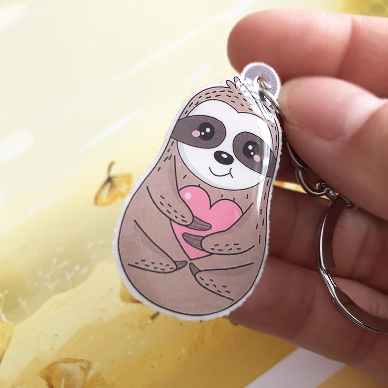 Цепочка для ключей с подвеской из акриловой смолы 6 брелоков |