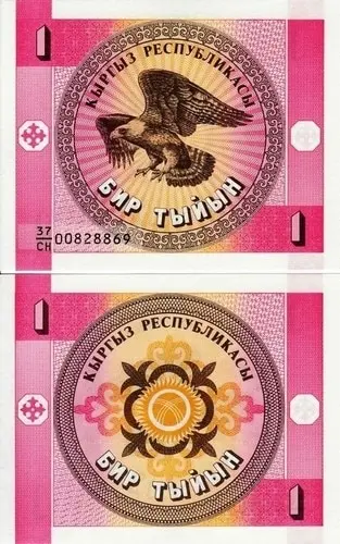 Банкнота Кыргызстан 1 тыйын 1993 |