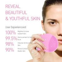 electric face cleanser vibrate pore clean silicone cleansing brush massager facial vibration skin care spa massage tool new